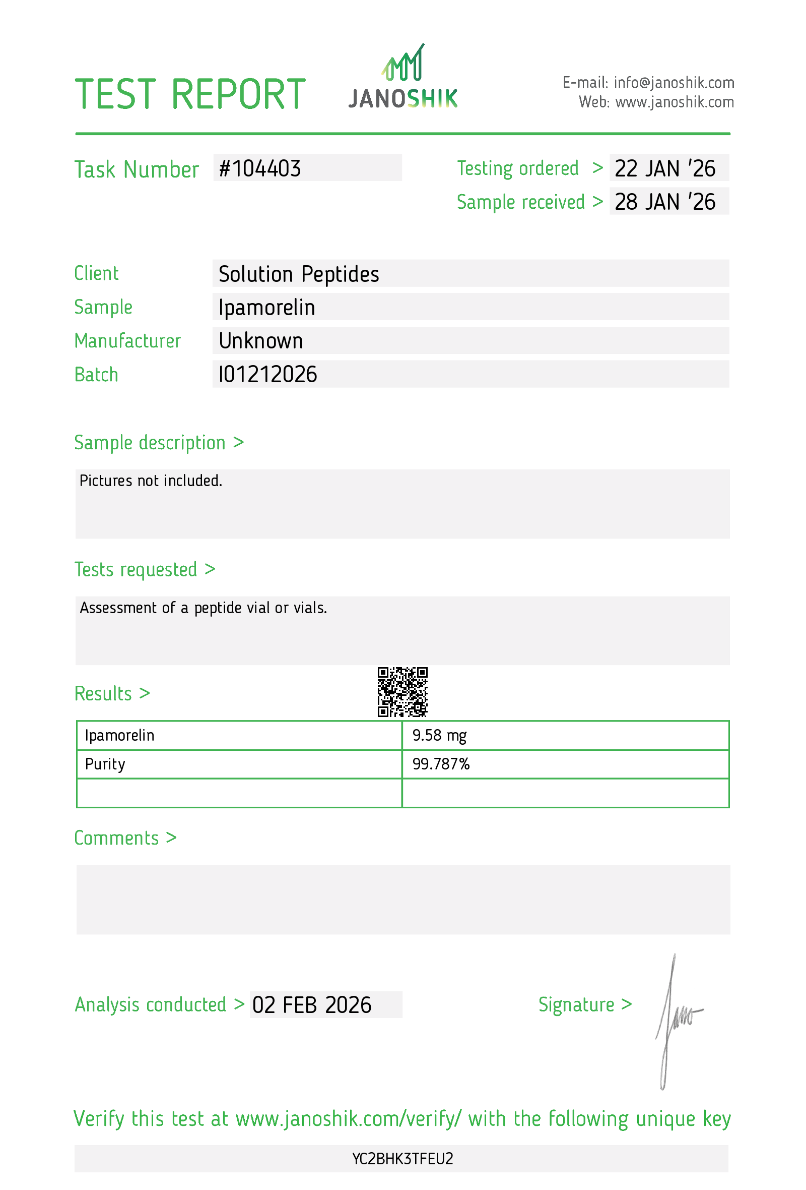 Ipamorelin – 10mg Ipamorelin – 10mg