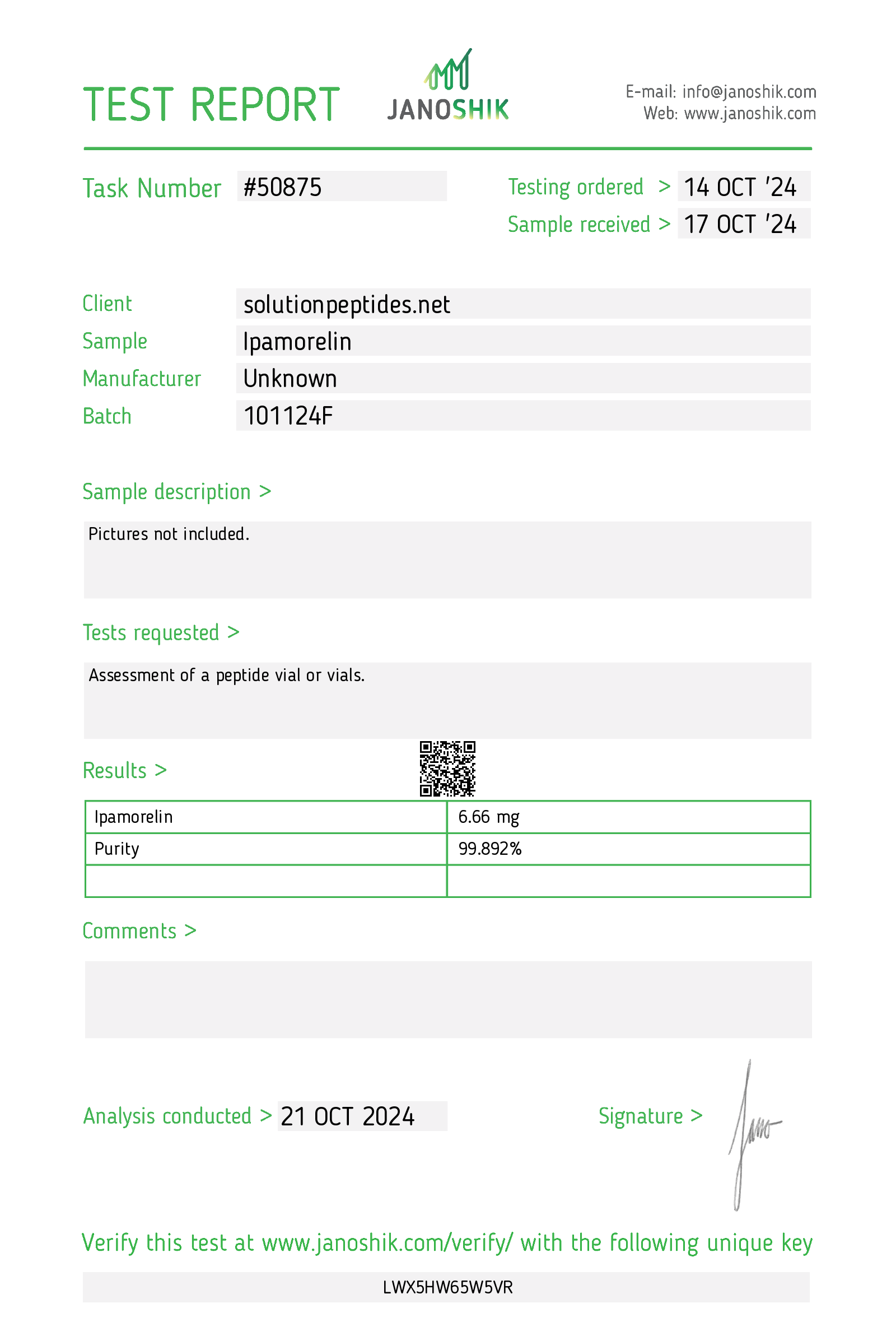 Ipamorelin – 5mg Ipamorelin – 5mg