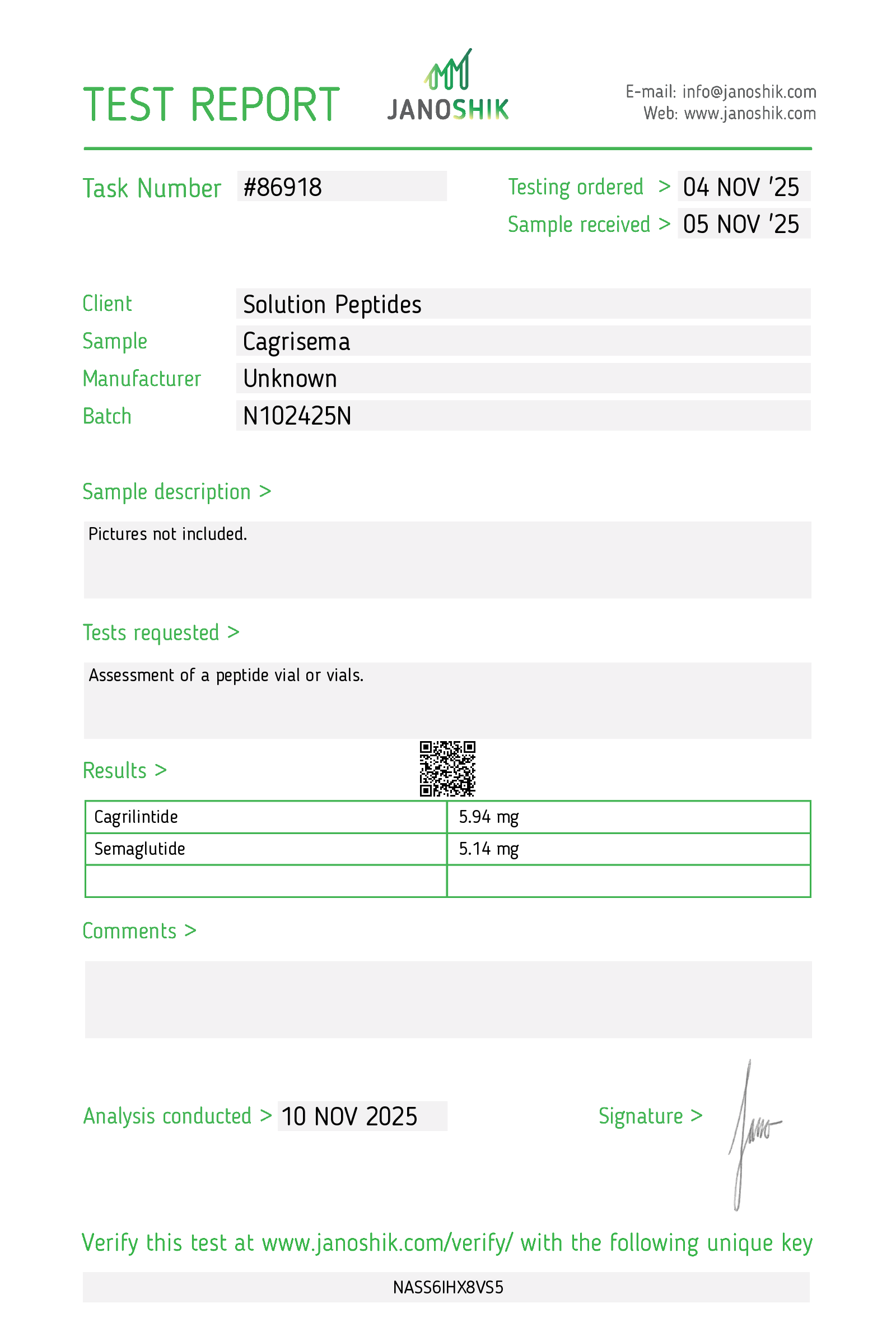 Peptide CS – 5mg/5mg Peptide CS – 5mg/5mg