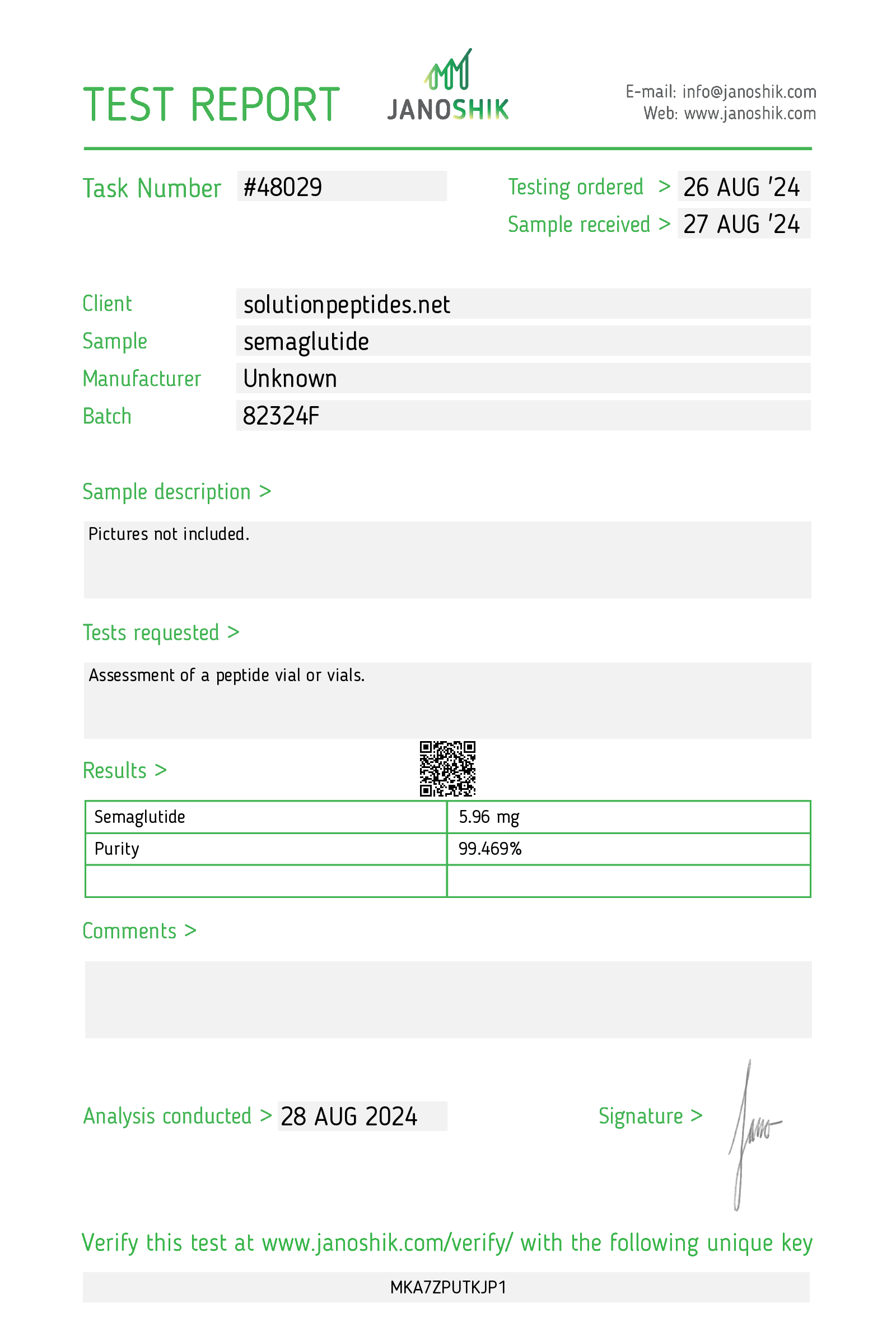 Peptide 1 (S) – 5mg Peptide 1 (S) – 5mg